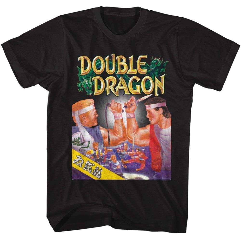 Double Dragon Two Fighters Black T-Shirt